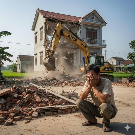 Tôi lỡ xây nhà sang nhà hàng xóm 11 mét, đợt đó hàng xóm đi nam làm ăn, nay họ về đo đạc