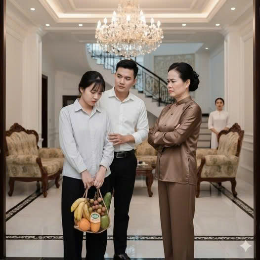 Cô gái ngh//èo chỉ mang giỏ hoa quả tới nhà bạn trai ra mắt, ai ngờ bị mẹ bạn trai tỏ thái độ