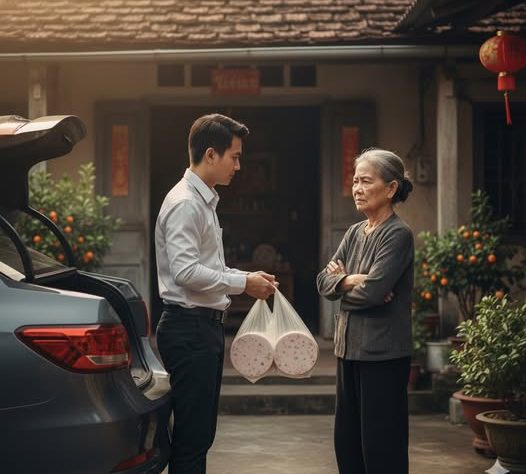 Anh rể đi tết nhà đẻ 50 triệu nhưng chỉ đi tết bố mẹ vợ 2 khoanh giò, anh nói ông bà già rồi cần tiền để làm gì đâu