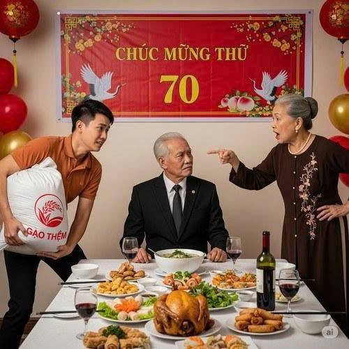 Con rể nghèo vác một bao gạo đến mừng thọ cha vợ, nhưng lại bị mẹ vợ đuổi thẳng ra khỏi nhà, không ngờ khi mở bao gạo ra, tất cả đều sữngsờ kinhngạc, hóa ra bên trong là