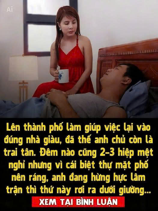 Đang ngủ thì giật mình khi nghe tiếng rênla í ới bên phòng người giúpviệc, nhìn qua khe cửa thì tá hỏa với cảnhtượng trước mắt